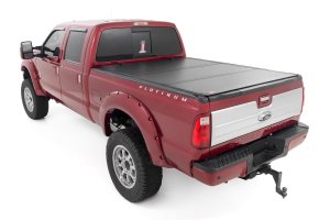 Ford F-350 Super Duty Hard Tri-Fold Flip Up Bed Cover - Rough Country - Rough Country - '99-'16